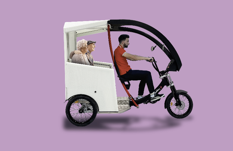 triporteur electrique cargobike professionnel Yokler T Velotaxi Pedicab