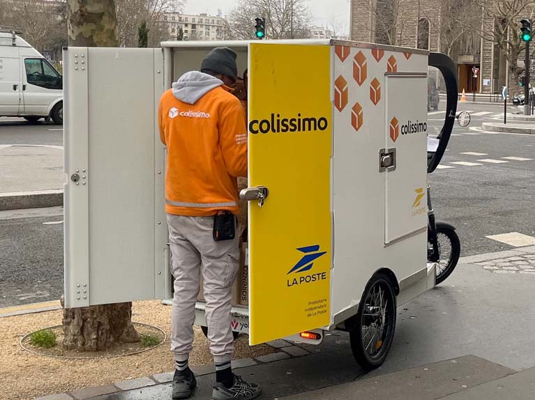 Livraison en cargobike électrique Yokler pour Colissimo