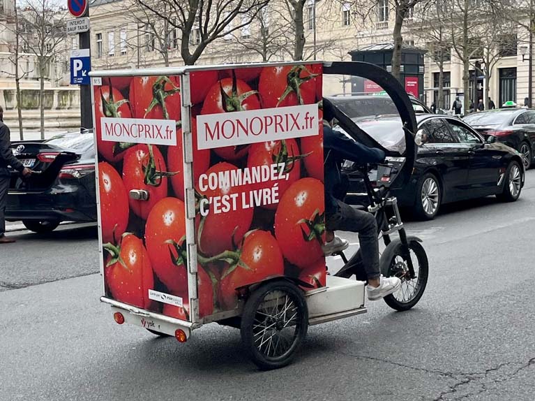 Livraison en cargobike xl Monoprix