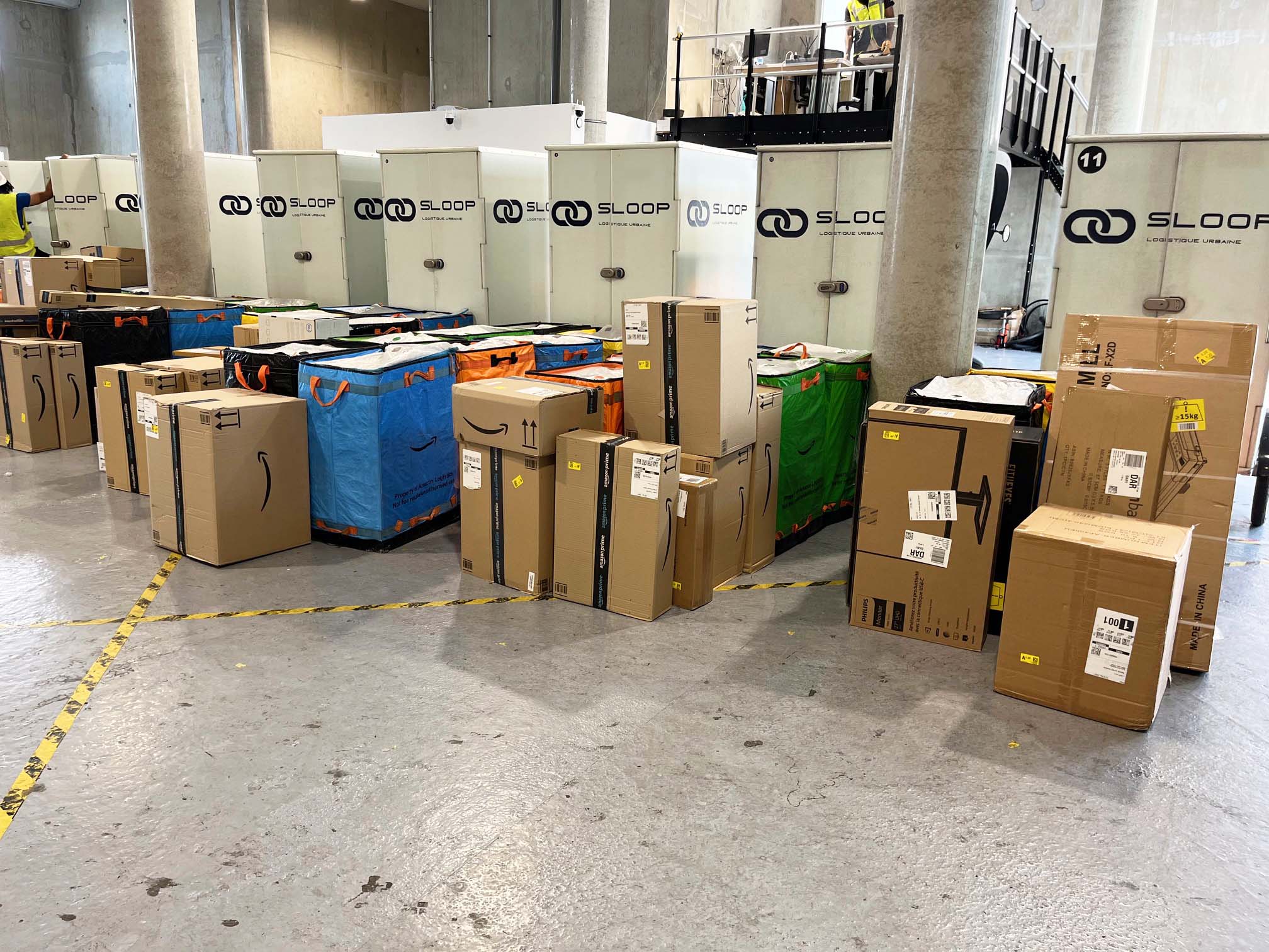 triporteur logistique livraison colis Amazon pour sloop