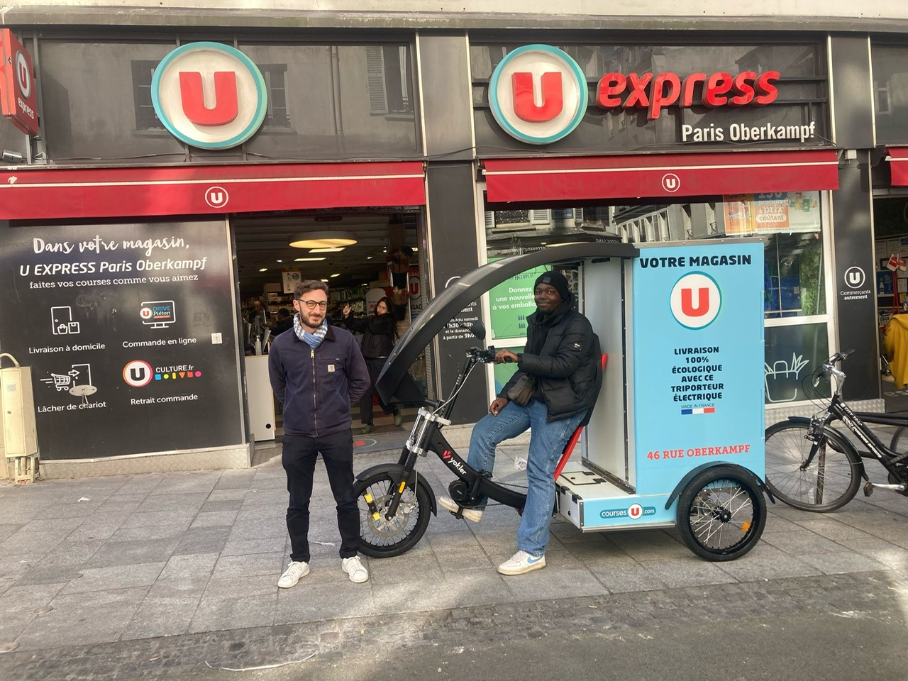 Livraison triporteur course alimentaire