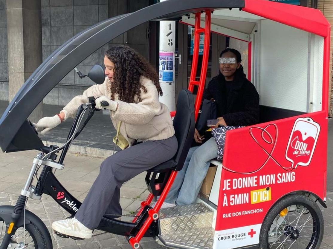 Street marketing en Velotaxi Yokler