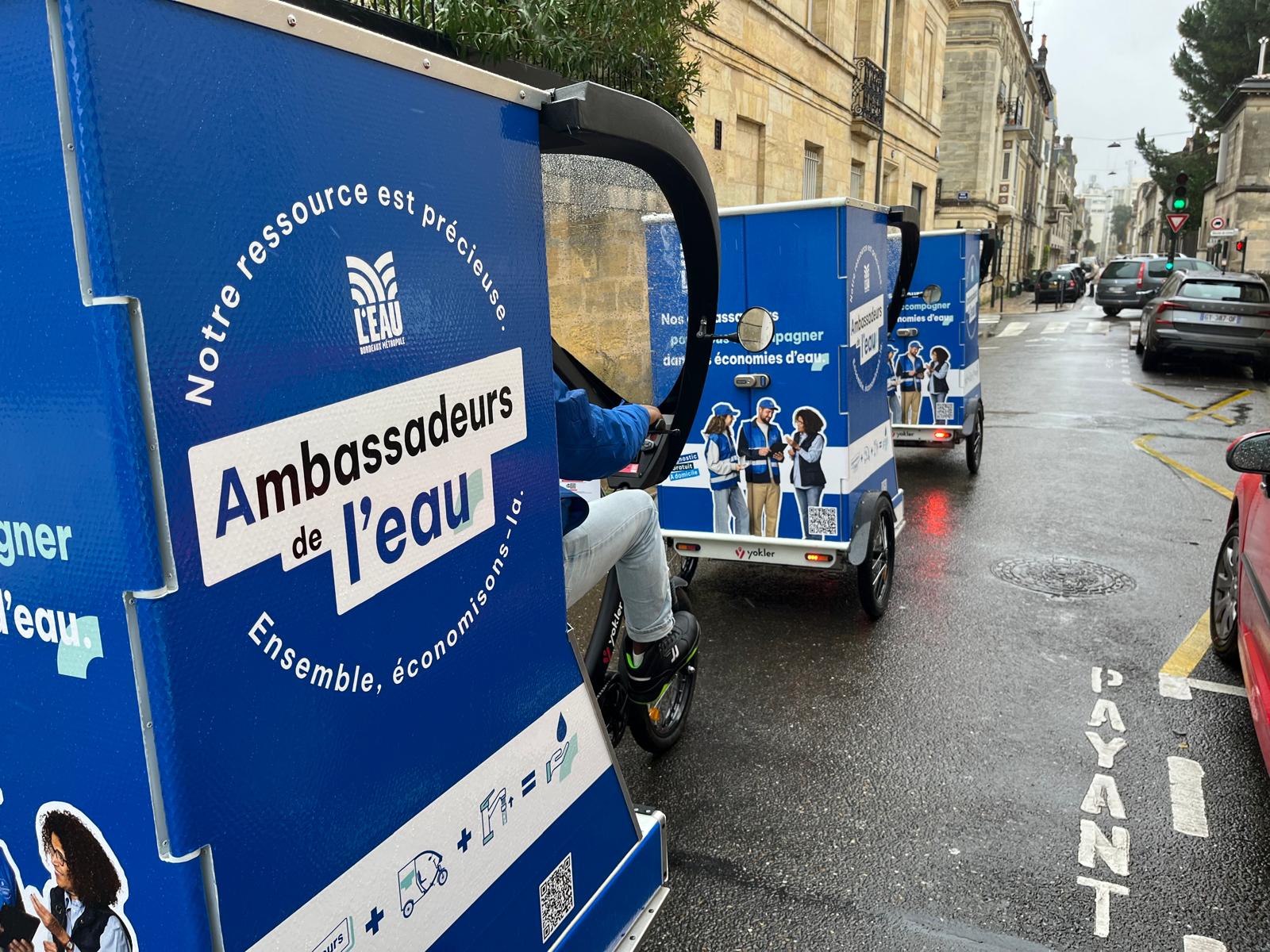 cargobike 1m3 eau de bordeaux triporteur professionnel