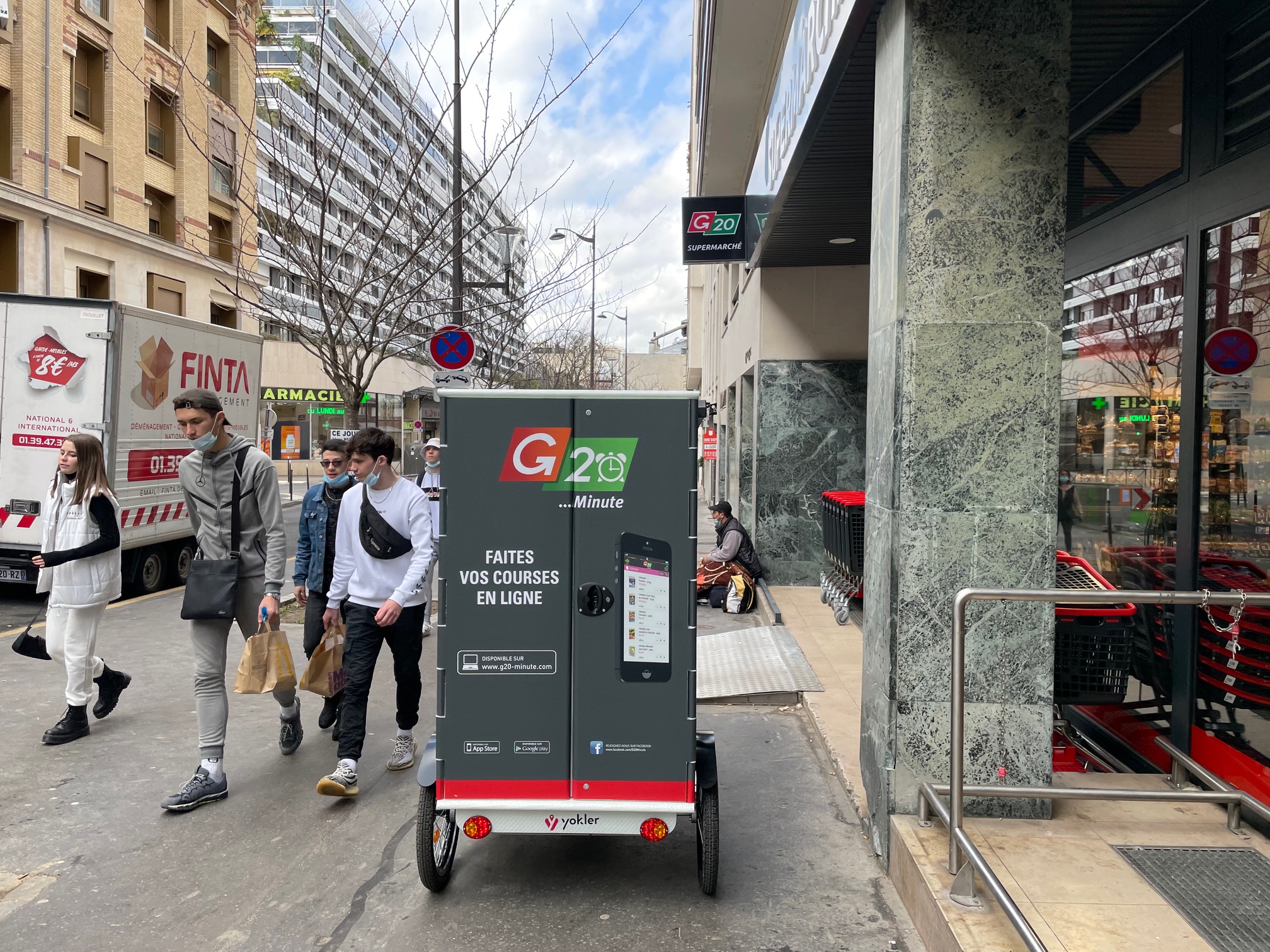 livraison course alimentaire en triporteur G20